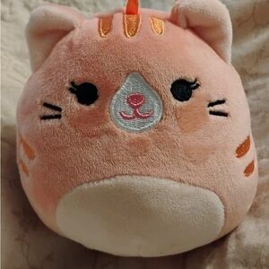 Squishmallows Gigi cat Pink and White Cat Plush